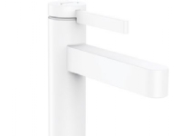 hansGrohe Finoris 1-grebs håndvaskarmatur 110 med push-open bundventil mat hvid