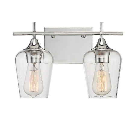 Octave 2 Badeværelseslampe B35 cm - Poleret krom/Klar