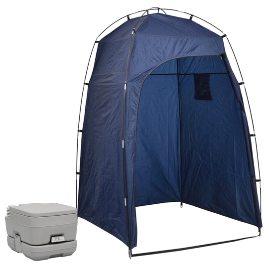 vidaXL transportabelt campingtoilet med telt 10+10 l