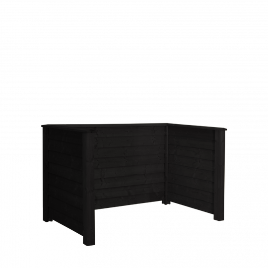 Plus Klink profil renovationsskjuler 174x90x104 cm. (LxBxH) - sortgrundet
