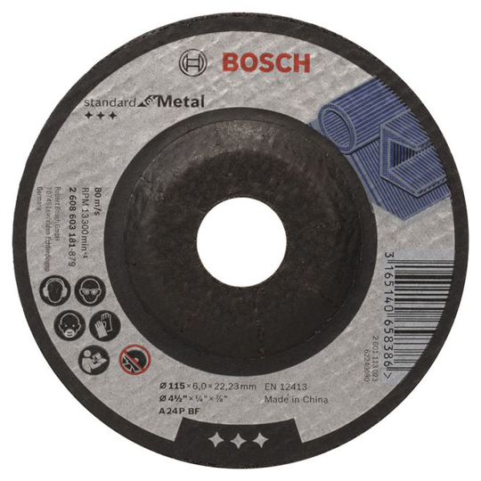 Bosch Skrubskive Metal 115x6mm Krøp Std - 2608603181