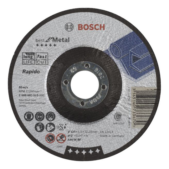 Bosch Skæreskive A60w B M 125x1mm Krøppet - 2608603515