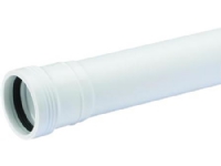 Wafix PP afløbsrør med muffe 50 x 1000 mm hvid