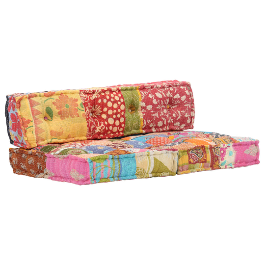 vidaXL puf med patchwork stof