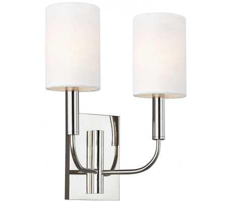 Brianna 2 Væglampe H35,9 cm 2 x E14 - Poleret nikkel