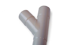 90 x 90 mm x 45° Grenrør grå Plastmo