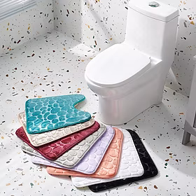 toiletgulvmåtte konkav brostensbelagte toiletgulvmåtte badeværelsestæppe dørmåtte badeværelse skridsikker måtte toiletgulvmåtte