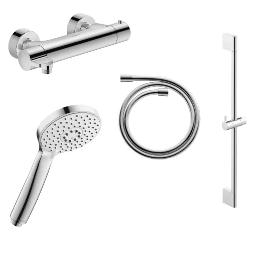 Duravit B.1 Brusearmatur m/Termostat inkl. Brusesæt, Krom