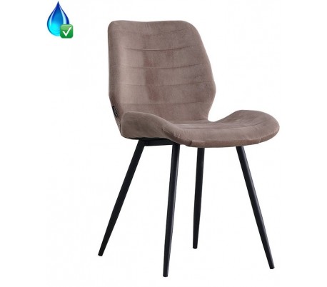 Toby Spisebordsstol i velour H77 cm - Sort/Taupe