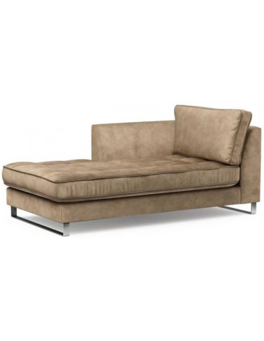 West Houston venstrevendt daybed i velour 180 x 94 cm - Gyldenbeige
