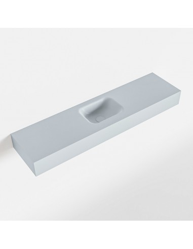 LEX væghængt håndvask 120 x 30 cm Solid surface - Babyblå