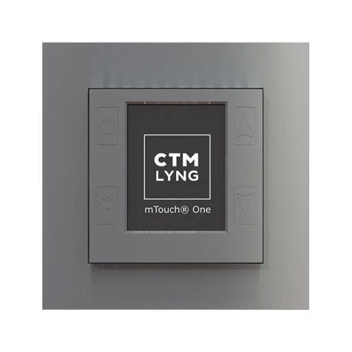 mTouch One-R, 1P, Termostat og regulator, mat alu