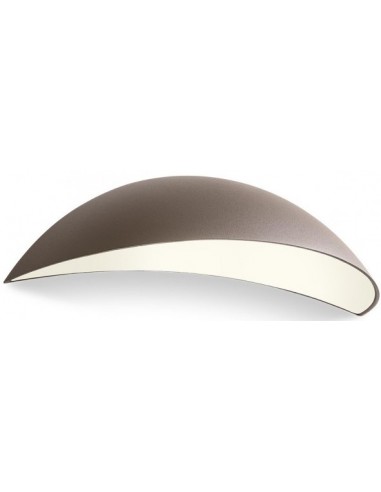 PALMA Væglampe i aluminium og polycarbonat B34,6 cm 1 x 18W SMD LED - Mat mørkebrun