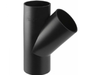 Geberit 56 mm 45° sort PEH-afløbsgrenrør