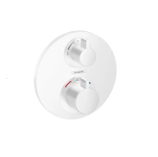 Hansgrohe Ecostat S brusebatteri t/indbygning m/omskifter, mat hvid