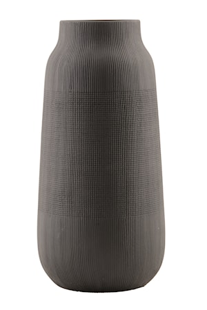 Vase Groove Ø 16x35 cm - Sort