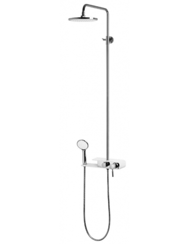 FIBER brusesæt m/mixer H111 - 176 cm - Krom/Hvid