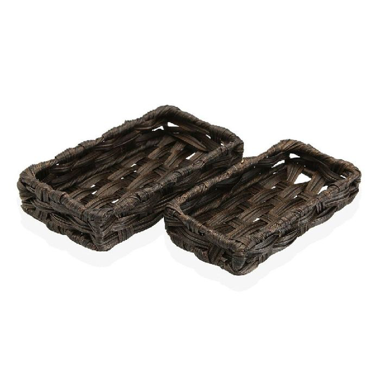 Kurvesæt Versa Mørkebrun Polyetylen (11 x 4 x 20 cm) (2 pcs)