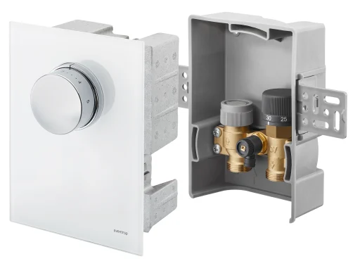 Oventrop Unibox TQ-RTL, Hvid, glas