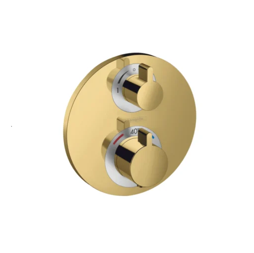 Hansgrohe Ecostat S brusebatteri t/indbygning m/omskifter, poleret guld-optik