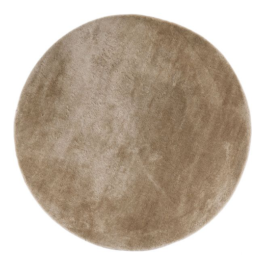 Rundt tæppe i sand Ø160 cm - 3981416