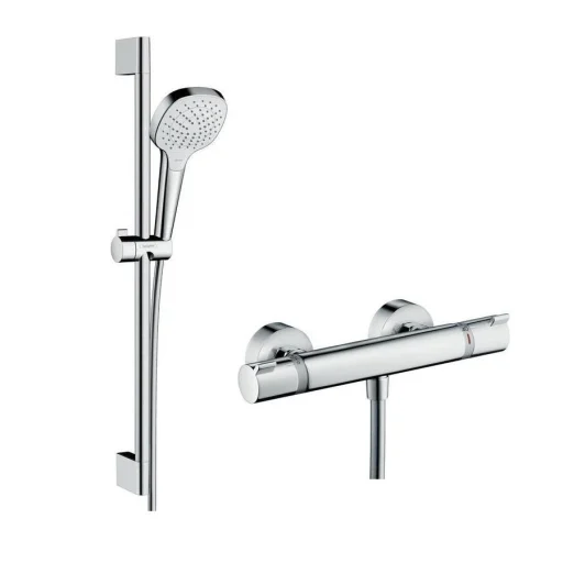 Hansgrohe Croma Select E Vario Brusesæt m/Termostat 65 cm, Krom/Hvid