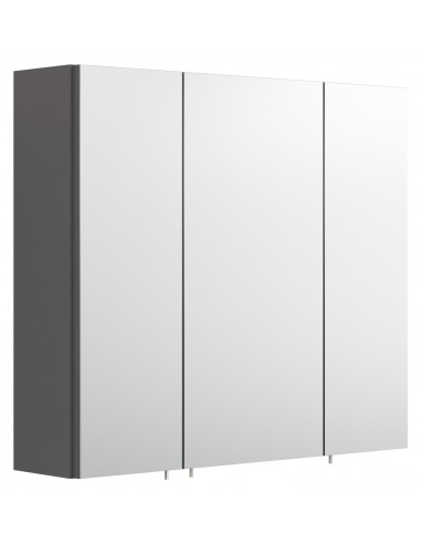 Spejlskab i mdf og glas H62 x B70 cm - Antracit