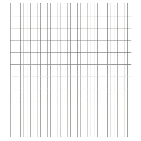 vidaXL havehegnspaneler 2D 2,008x2,23 m 30 m (total længde) sølvfarvet