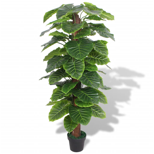 vidaXL kunstig taro-plante med urtepotte 145 cm grøn