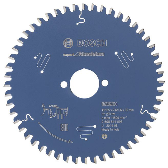 Bosch Rundsavsklinge 165x30x2.6mm 52t Exp Alu - 2608644096