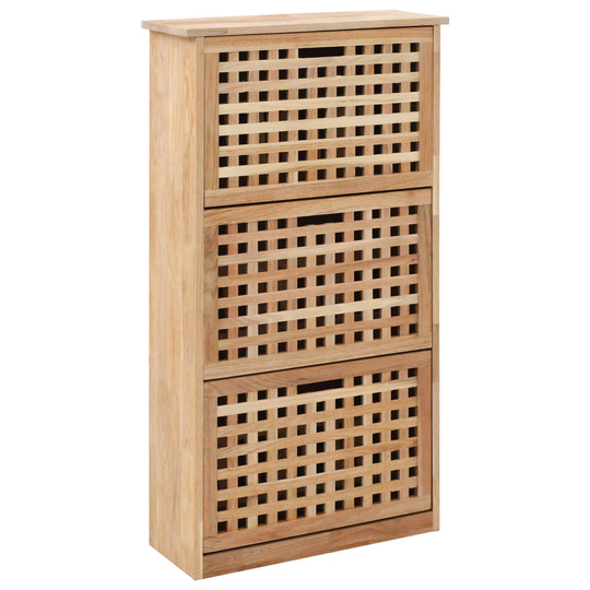 vidaXL skoskab 55 x 20 x 104 cm massivt valnøddetræ