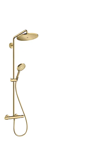 Hansgrohe Croma Select S 280 komplet brusesystem m/Raindance Select håndbruser, poleret guld-optik
