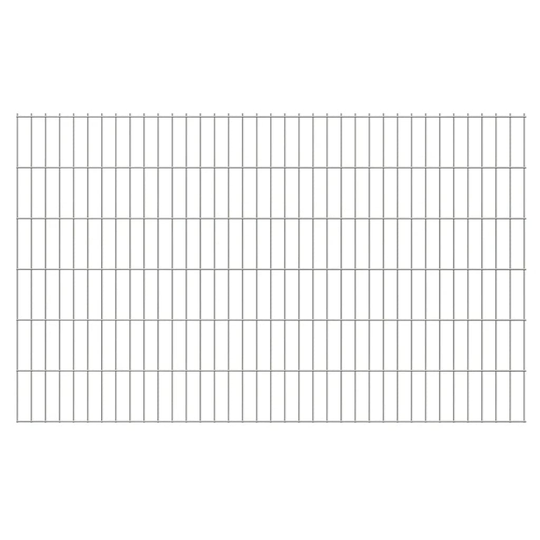 vidaXL havehegnspaneler 2D 2,008x1,23 m 42 m (total længde) sølvfarvet