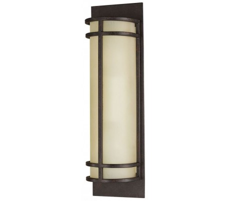 Fusion Væglampe H43,2 cm 2 x E27 - Rustik bronze/Rav