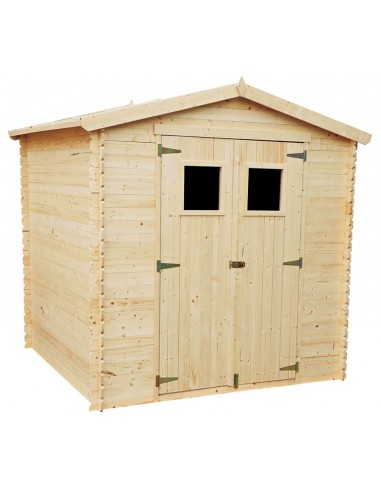 Redskabsskur i fyrretræ B236 cm - Natur/Sort