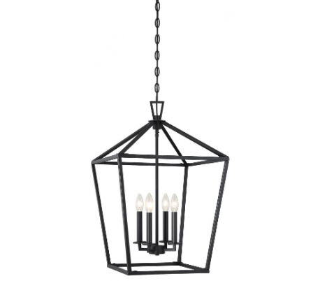 Townsend 4 Foyer Lysekrone 43 x 43 cm - Mat sort