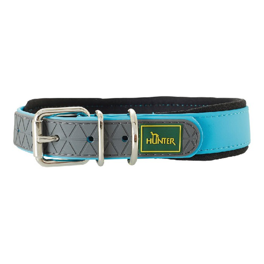 Hundehalsbånd Hunter Convenience Comfort Turkisblå (27-35 cm)