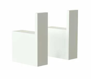 Frost Quadra Håndklædekrog 42 mm, Hvid - 2 stk.