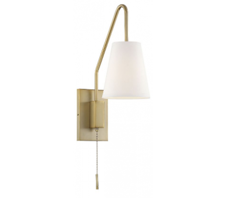 Owen 1 Væglampe H31 cm - Varm messing/Hvid
