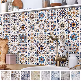 24/48 stk vandtætte kreative køkken badeværelse stue selvklæbende wallstickers vandtætte nordisk stil flisestickers