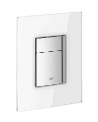 Grohe Skate Cosmopolitan betjeningsplade, stor, moon white glas/krom