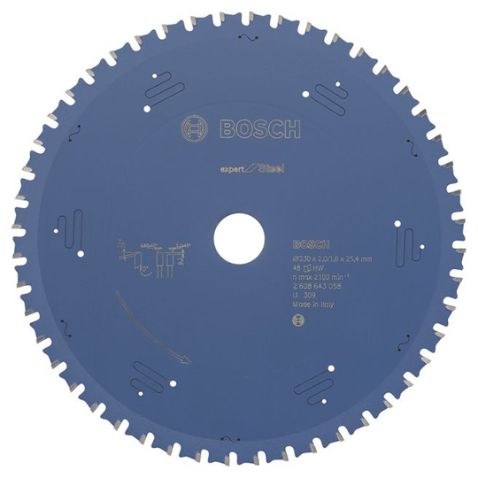 Bosch Rundsavsklinge Exp Steel 230x25,4mm 48t - 2608643058