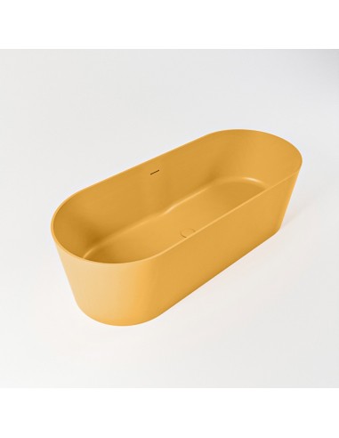 NOBLE fritstående badekar 180 x 75 cm Solid surface - Okker