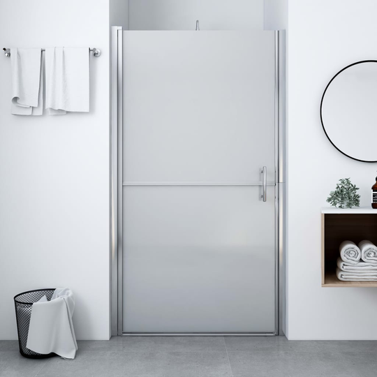 vidaXL brusedør 91x195 cm matteret hærdet glas