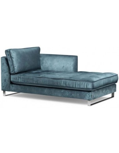 West Houston højrevendt daybed i velour 180 x 94 cm - Petrolium