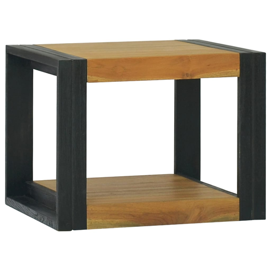 vidaXL væghængt badeværelsesskab 45x45x35 cm massivt teaktræ
