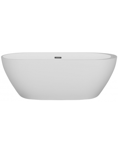 RENO Fritstående badekar 160 x 74 cm Akryl - Blank hvid/Krom