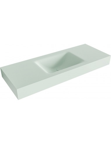 CLOUD væghængt håndvask 120 x 46 cm Solid surface - Svag grøn