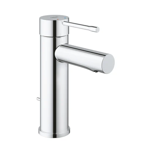 Grohe Essence S-Size håndvaskarmatur m/bundventil, lige tud, krom