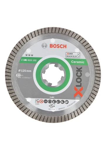 Bosch X-LOCK diamantskæreskive, ceramic 125/22,23 x 1,4/7 mm